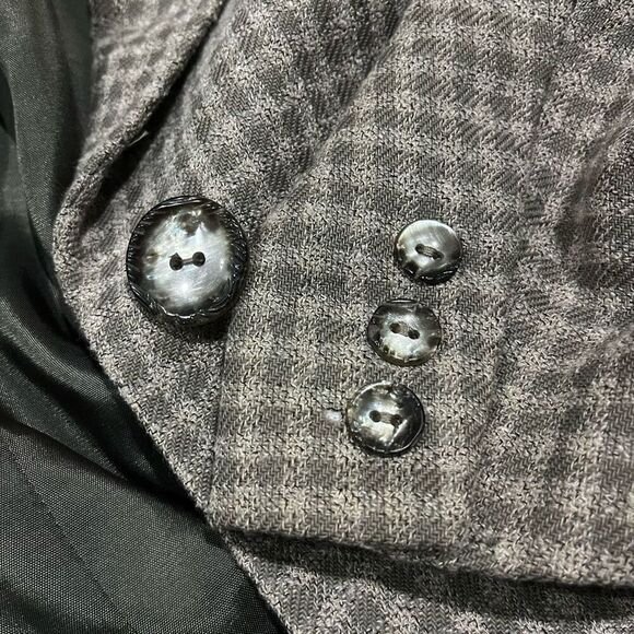 Casual Corner Gray Grey Gingham Pant Pants Suit Women’s Size 10 - Picture 4 of 7